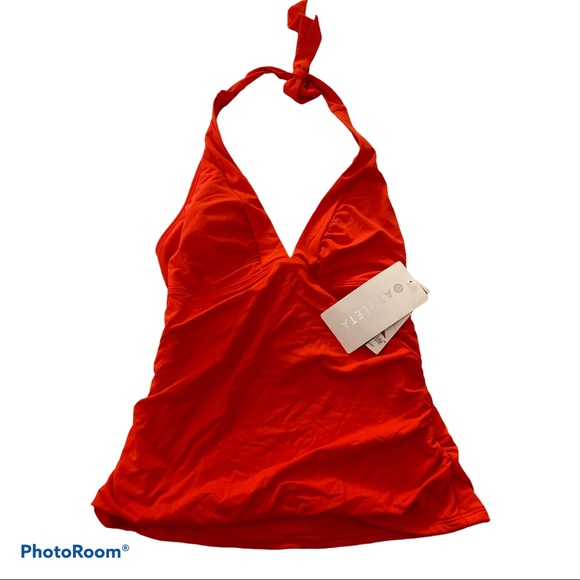 Athleta Other - Athleta Shirrendipity Halter Tankini NWT Small Red